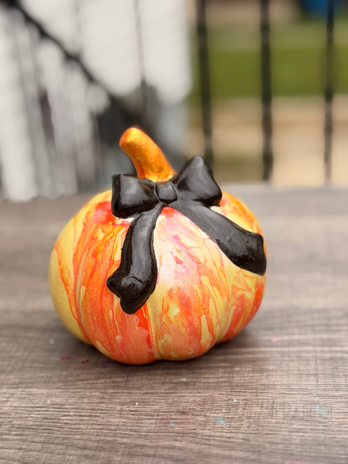 Orange & Bow by Bee the Light Art Studio