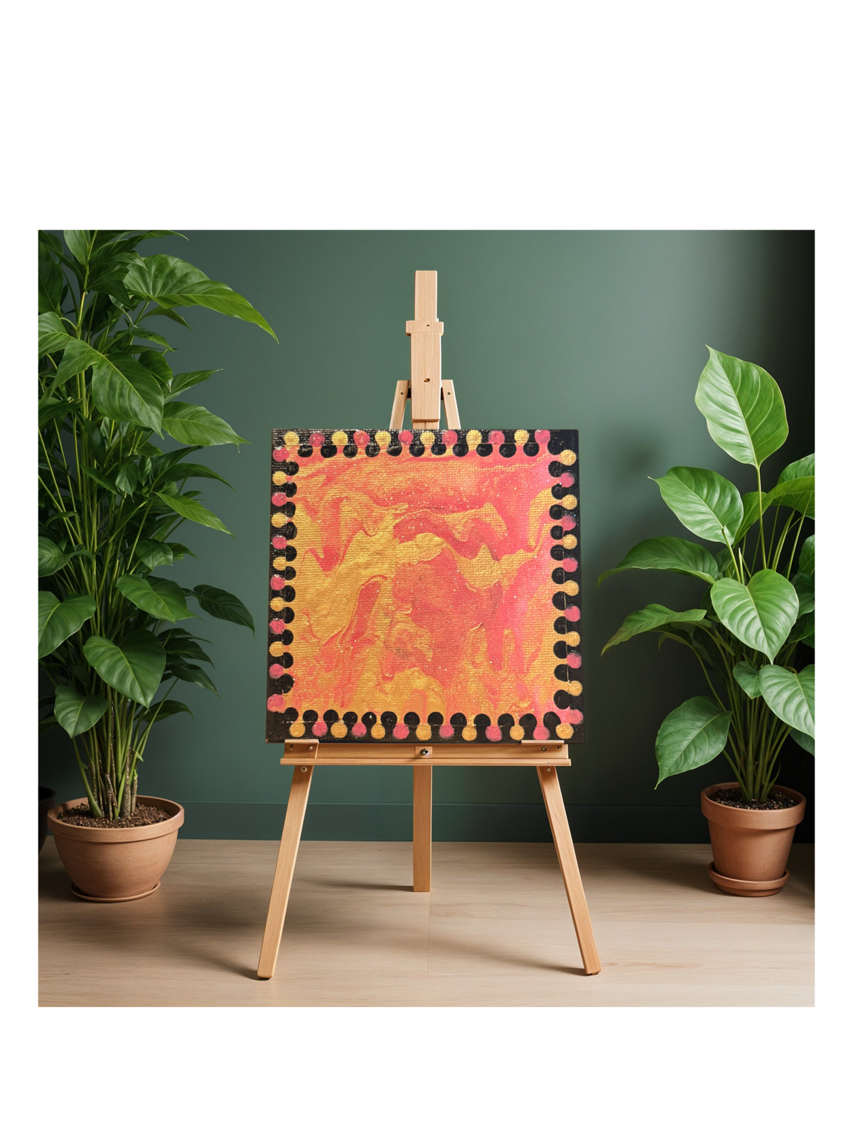 Framed Marble by Bee the Light Art Studio