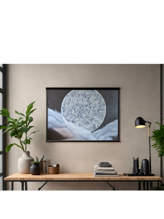 Moon in the Clouds by Bee the Light Art Studio