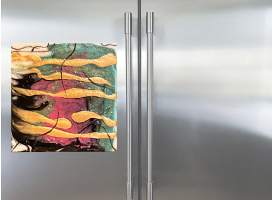 Marble Mayhem Magnet by Bee the Light Art Studio
