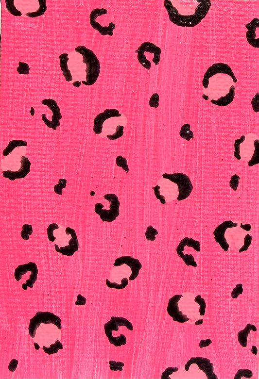 Pink Leopard by Bee the Light Art Studio